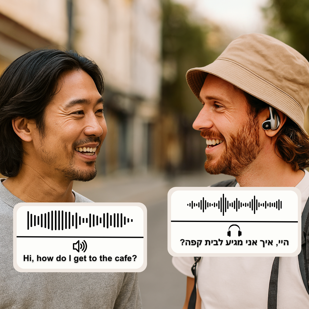 אוזניות AI מתרגמות - רייבן