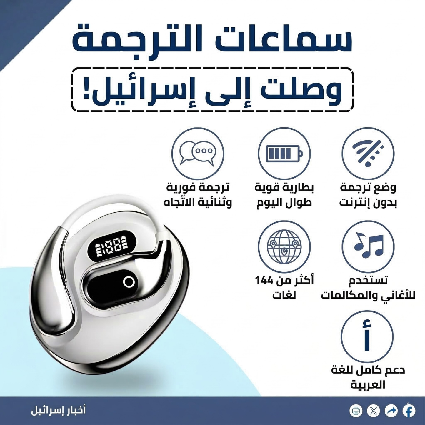 سماعات رأس RAVEN ProAI™ للترجمة